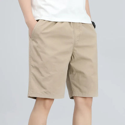 Men's Lightweight Cotton Summer Casual Shorts Loose Wide-Leg Fitness Exercise Work Shorts Comfortable Breathable