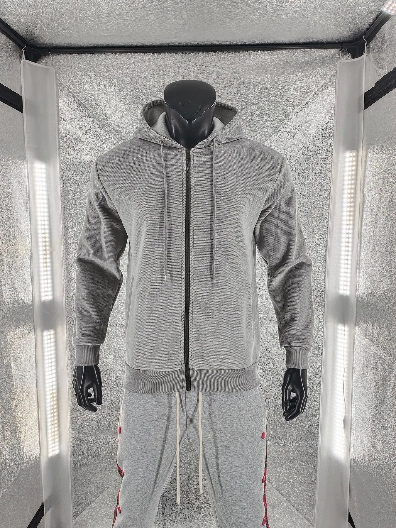 New Men's Sweater Coat Fall Winter New Composite Velvet Zipper Cardigan Casual Hooded Sweatshirt Sweater Fashion Men's Clothing