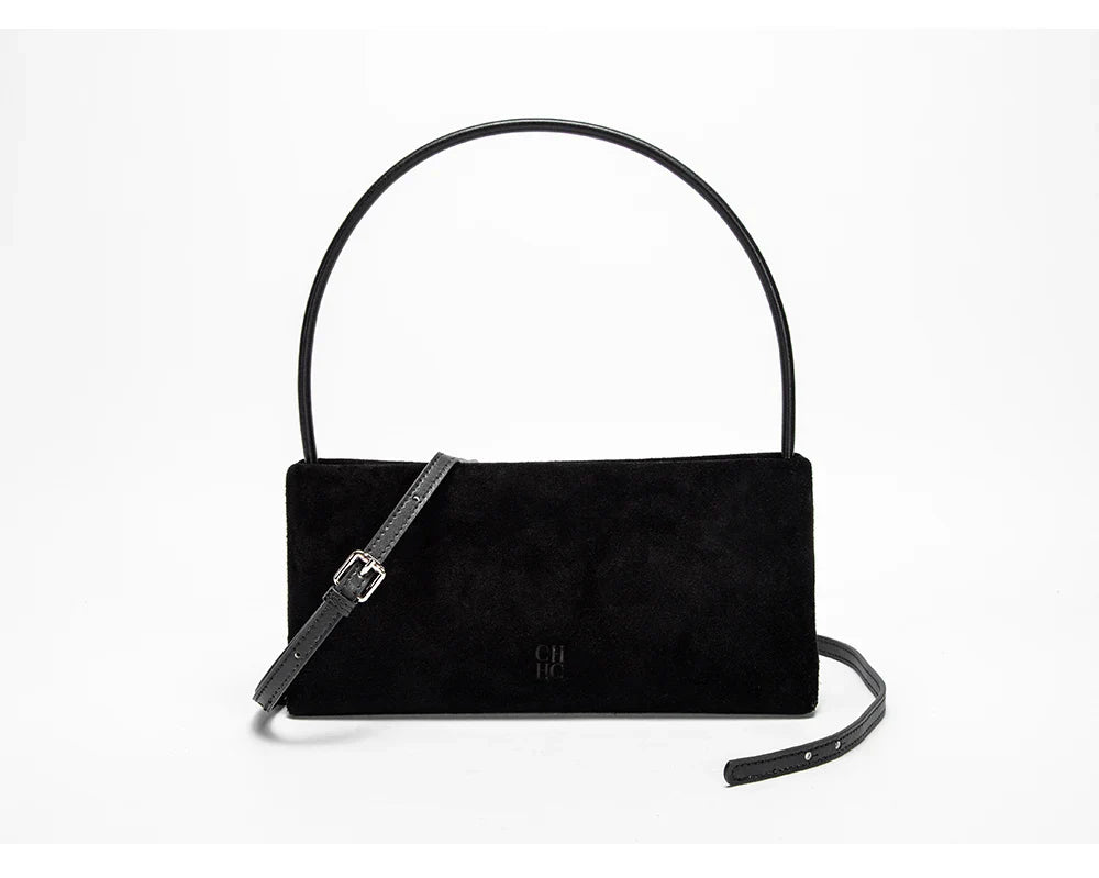 Solid Simple Classic Style Velvet Underarm Bag Elegant Fashion Design Seasonal New French Vintage Shoulder Bag