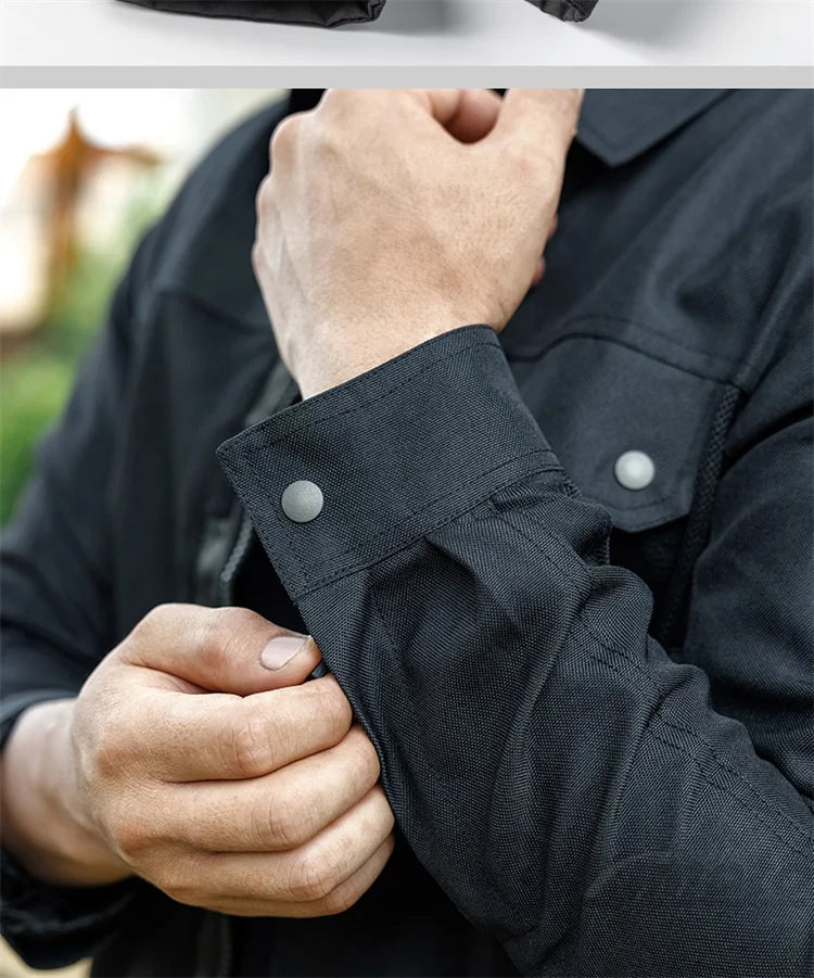 VEMAR Men Motorcycle Jacket New Upgraded Summer Breathable Jacket CE Protective Retro Black Motorbike Motorcyclist Mesh Clothing