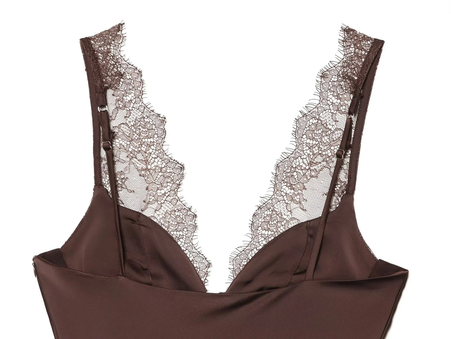 Elegant Women Lace Splice Sexy Satin Sling Tops 2026 Spring Summer Fashion Female V-Neck Backless Slimming Underwear Vest