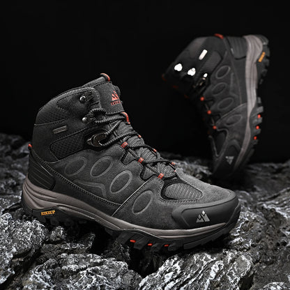 High-Top Men Hiking Boot Winter Outdoor Shoes Lace-Up Non-slip Outdoor Sports Casual Trekking Boots Man Waterproof Suede