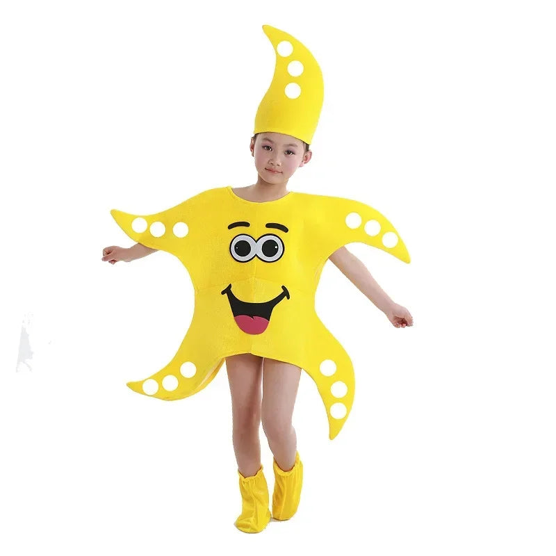 Children's Adorable Marine Animal Costumes Ocean-themed Party Outfits Starfish And Lobster Costumes Stage Performance Attire