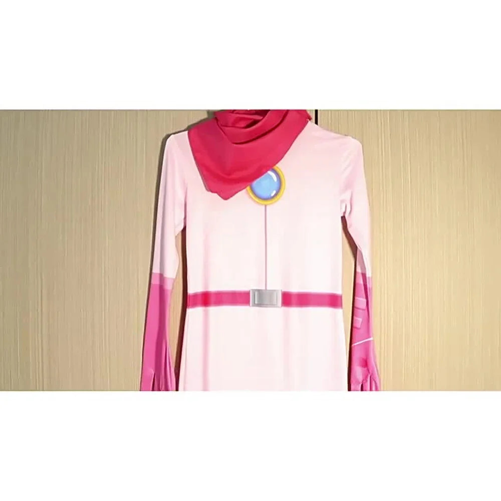 Peach Princess Dress For Girls Game Rosalina Role Play Clothes Cosplay Costume Birthday Party Halloween Carnival Clothing 4-10Y