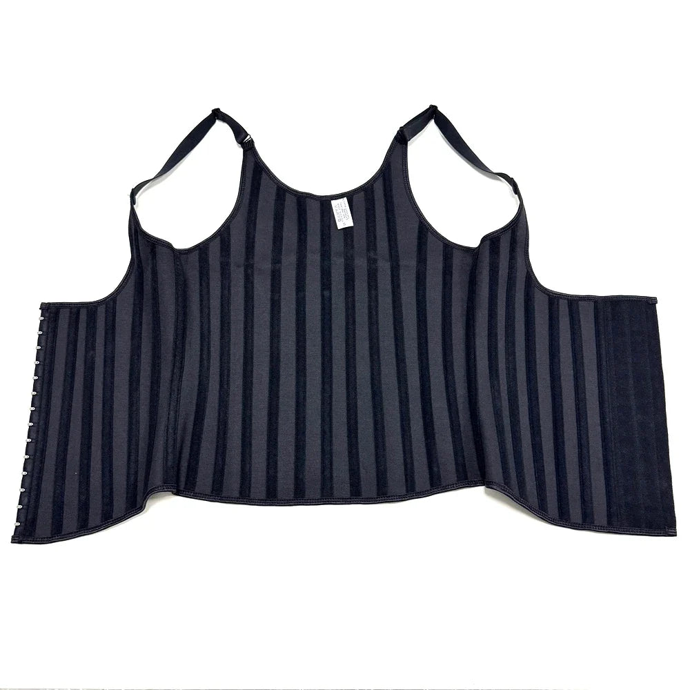 Latex Waist Trainer Corset Women 25-Steel Bones Body Shaper Fajas Slimming Girdle Adjustable Hooks and Straps Tummy Control Vest