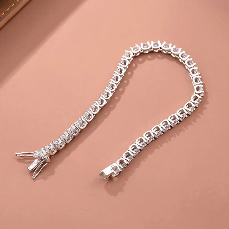 Bull Full 2.5mm 3.5mm D Color Moissanite Tennis Bracelet for Women Wedding Party Fine Jewelry S925 Silver Link Bracelets