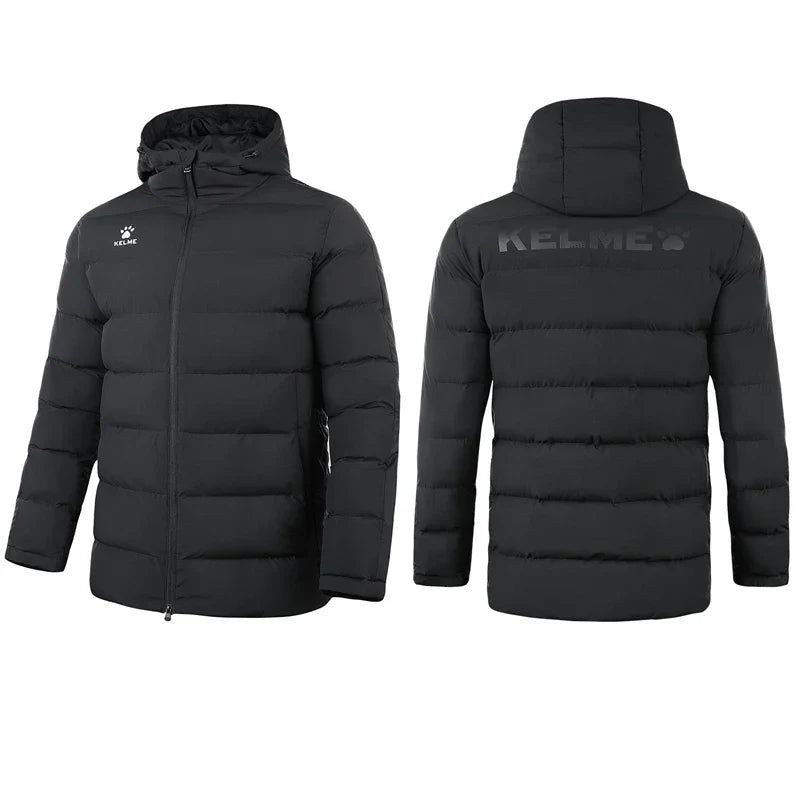 Winter Men's Cotton Jacket Hooded Short Warm Coat Training Sports Team Uniform Women Padded Outwear 8261MF1013