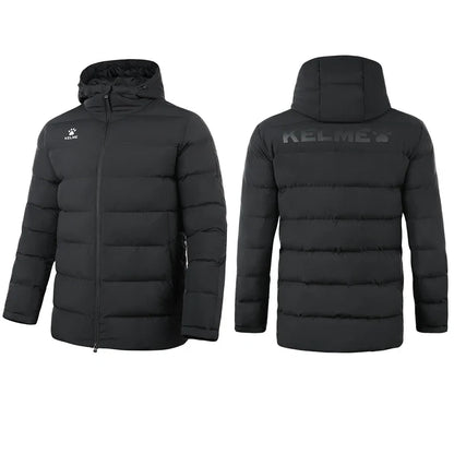 Winter Men's Cotton Jacket Hooded Short Warm Coat Training Sports Team Uniform Women Padded Outwear 8261MF1013