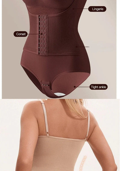 Women shapewear bodysuit tummy control tight slimming body shaper bodysuit with bras