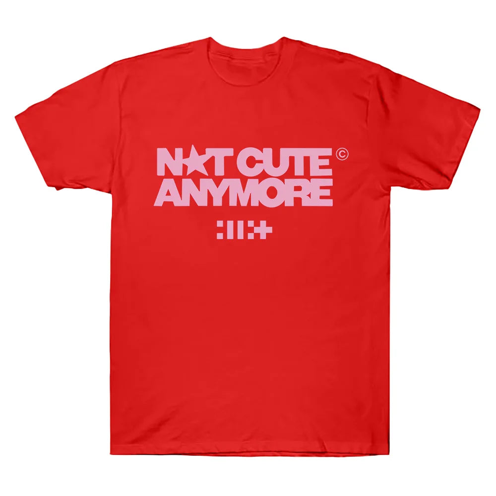 ILLIT Not Cute Anymore Album T Shirts ILLIT Girl Band T-shirt Korean Fashion Summer Women Men Fashion Harajuku Kawaii T-shirt