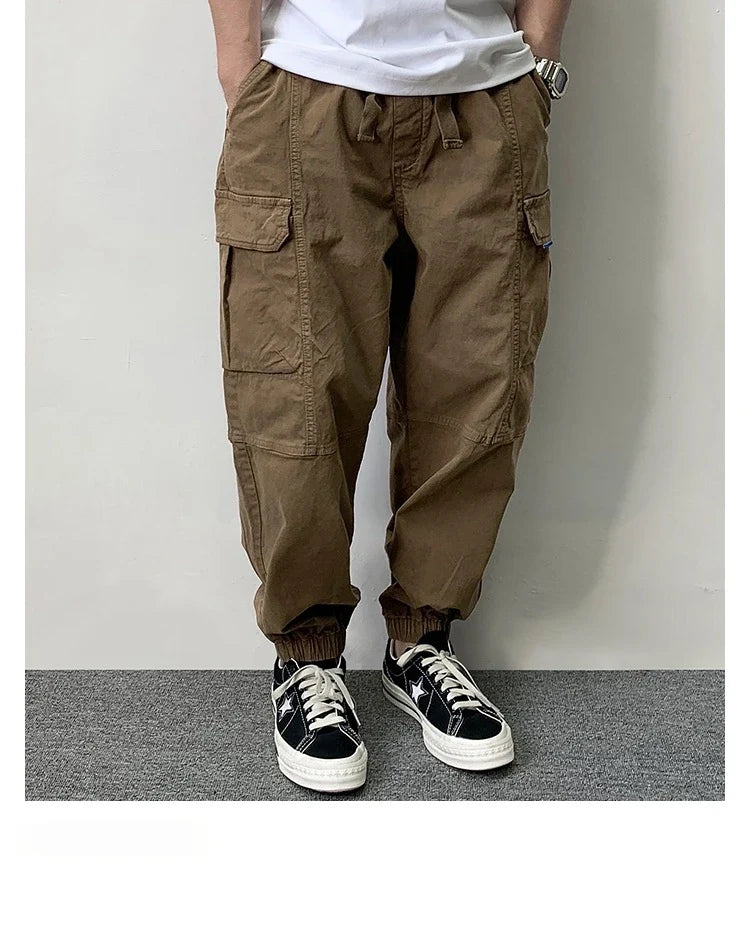 High Quality Cotton Cargo Pants For Men Japanese Streetwear Plus Size Tactical Pants Harajuku Casual Joggers Fashion Trousers