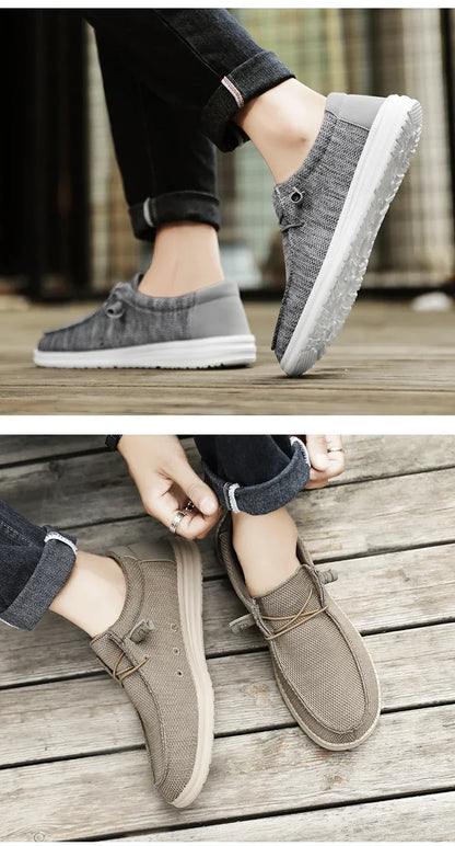 Canvas Shoes Men Casual Slip on Shoes Alpargatas Hombre Moccasins Mocassin Homme Lightweight Breathable Plus Big Size 50