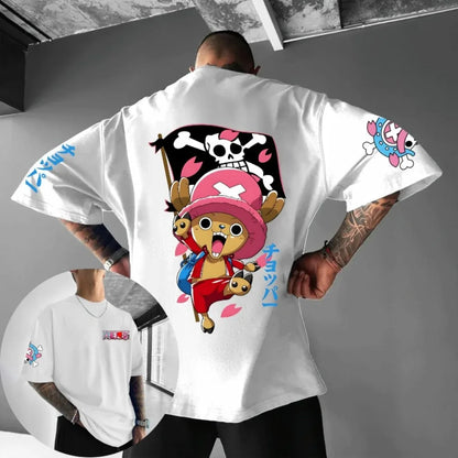 New Unisex Cotton T-shirt Tony Tony Chopper 2026 Summer Harajuku Anime Printed Large Loose Parent Short Sleeve