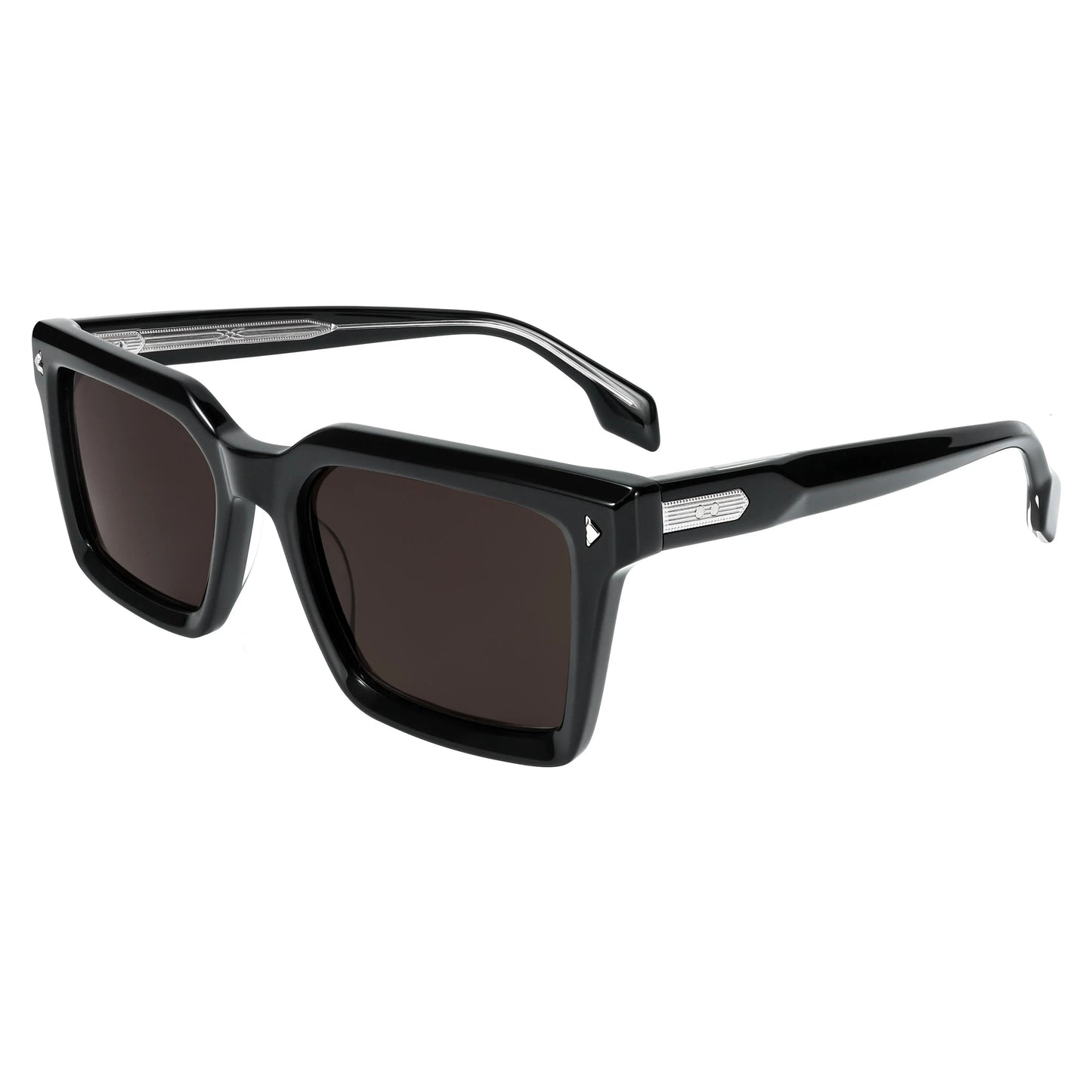 Designer Retro Rivet Tortoise Acetate Rectangle Sunglasses UV400 Non-Polarized Unisex Eyewear