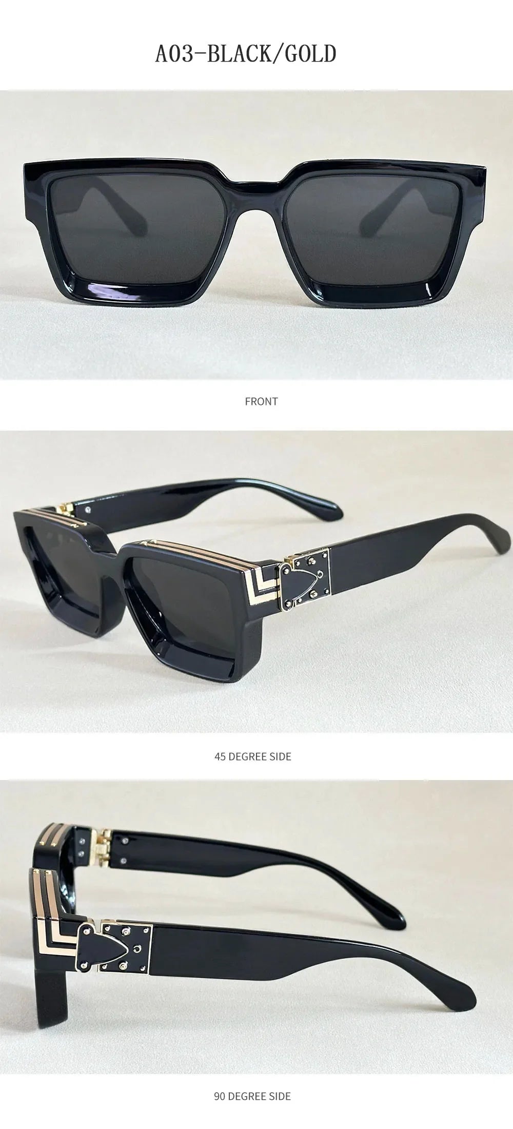 Square Sunglass Men Retro Millionaire Sunglasses Women 2025 Trendy Vintage Vacation Fashion Glasses Gafas De Sol Hombre Lunette