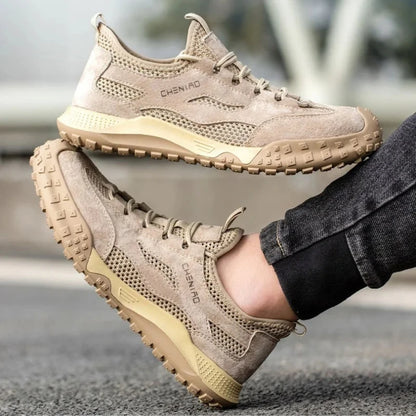 protective work shoes for summer mesh breathable sneakers lightweight safety shoes industrial working boots with plastic toe