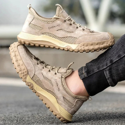 protective work shoes for summer mesh breathable sneakers lightweight safety shoes industrial working boots with plastic toe
