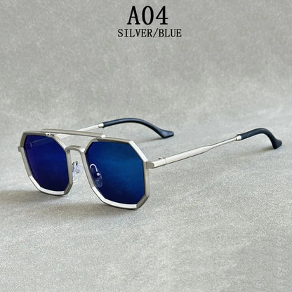 Metal Punk Square Sunglasses For Men Luxe Vintage Steampunk Sunglasses Women Trendy Retro Fashion Glasses Gafas De Sol Hombre