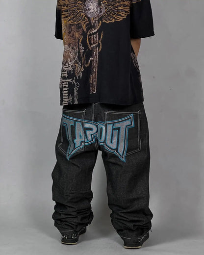 Y2K American Jeans Mens Oversized Retro Hip-Hop Wide-Leg Pants Harajuku Trend Rock Women Straight Pants