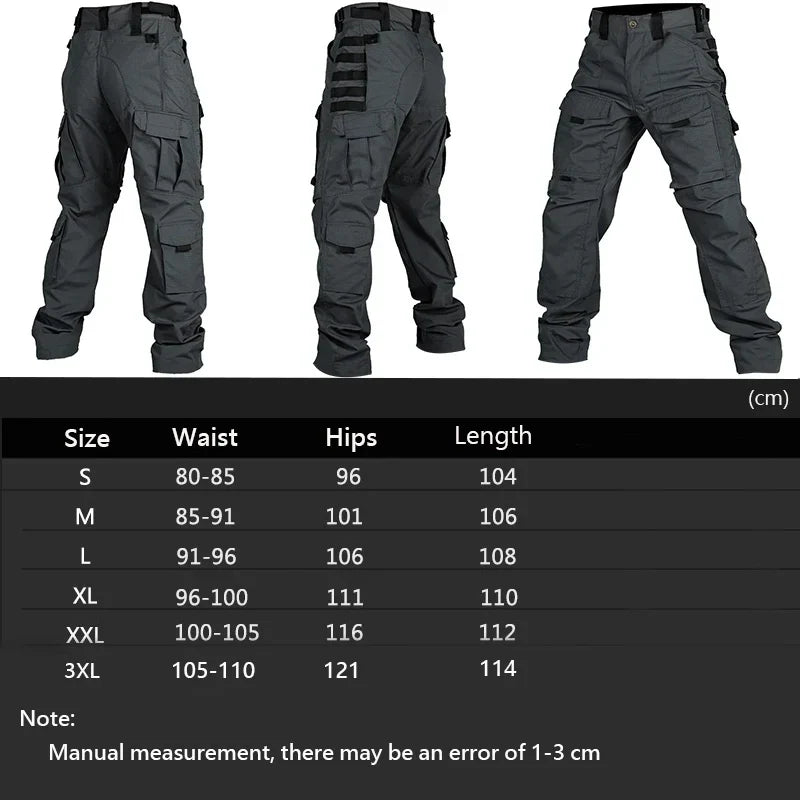 Tactical Pants For Men Casual Multi-Pockets Cargo Trousers Quick Dry Outdoor Waterproof Work Trousers Wear-Resistant Overalls