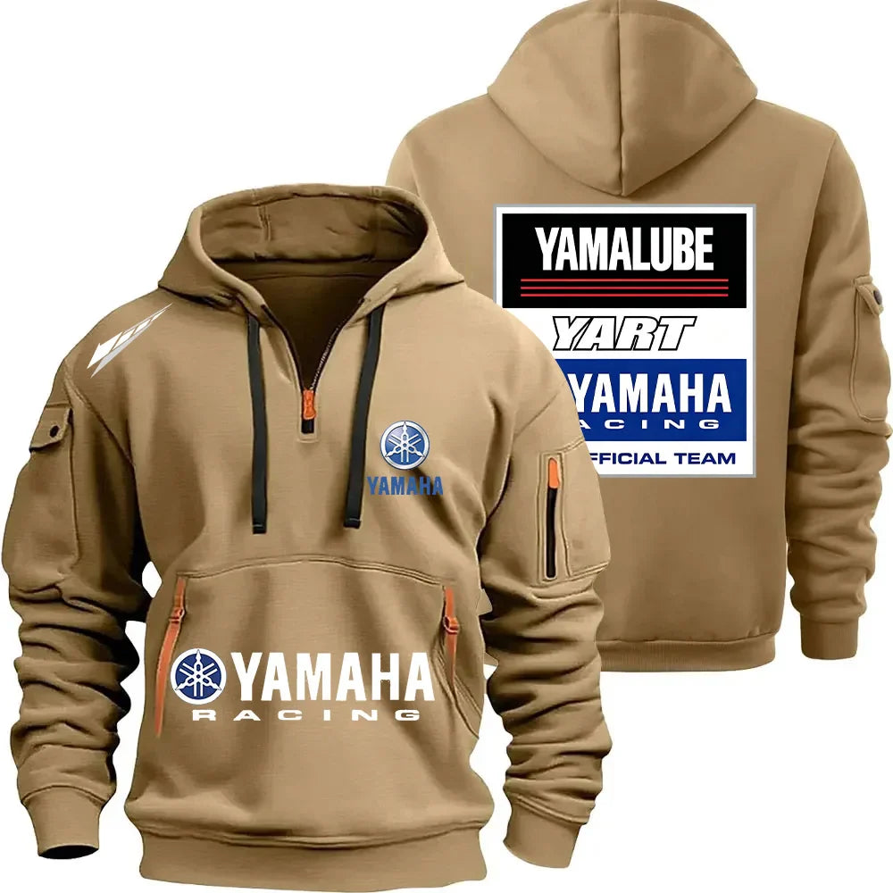 YART Logo Motorcycle Racing Team 2026 New Men's Multi Pocket Half Zipper Women's Fashion Sports Hoodie