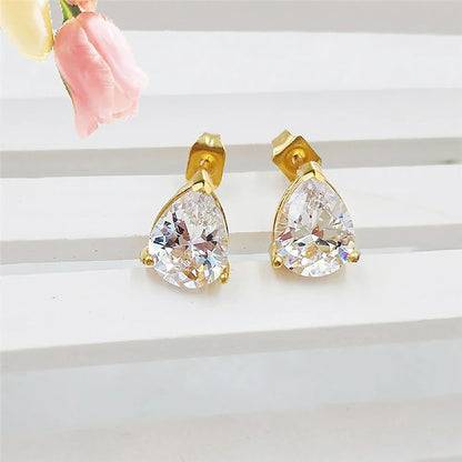 4Carat Pear Cut Real Moissanite Diamond Earrings with Certificats 925 Sterling Silver Waterdrop Shape Stud Earring for Women Men
