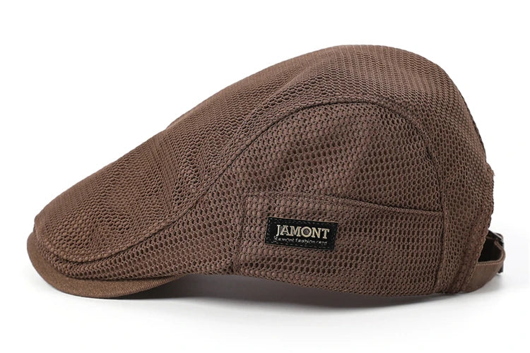 Summer Mens Hats Breathable Mesh Newsboy Caps Outdoor Baker Boy Boinas Cabbie Hat Fashion Driving Flat Cap For Women