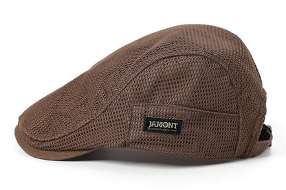 Summer Mens Hats Breathable Mesh Newsboy Caps Outdoor Baker Boy Boinas Cabbie Hat Fashion Driving Flat Cap For Women