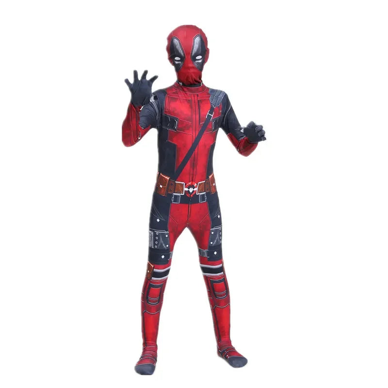 Movie Superhero Costume for Kids Justice Hero Bodysuit Halloween Mask Performance Costume Toddler Party  with Toy Gift