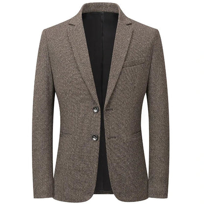 Brand 2026 Spring Autumn Retro Style Suit Blazers for Man 2 Button Slim Fit Social Business Blazer Jackets Men