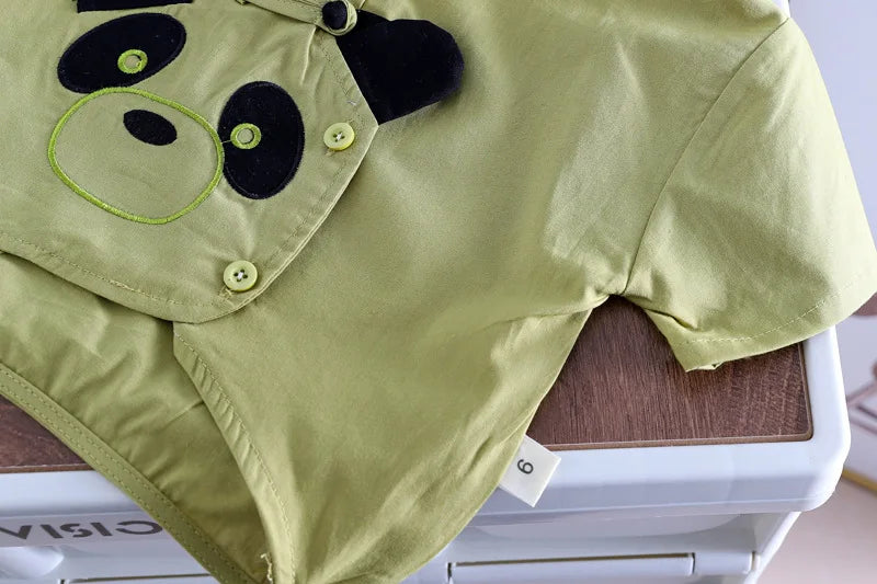 New Summer Baby Boys Fashion Striped T-Shirt Overalls 2Pcs/Set Toddler Girl Clothes Suit Children Casual Costume Kids Tracksuits
