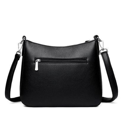 New Luxury Designer Handbag Solid Color PU leather Women Shoulder Bag Casual Crossbody Bags for Women New Zipper Messenger Bag