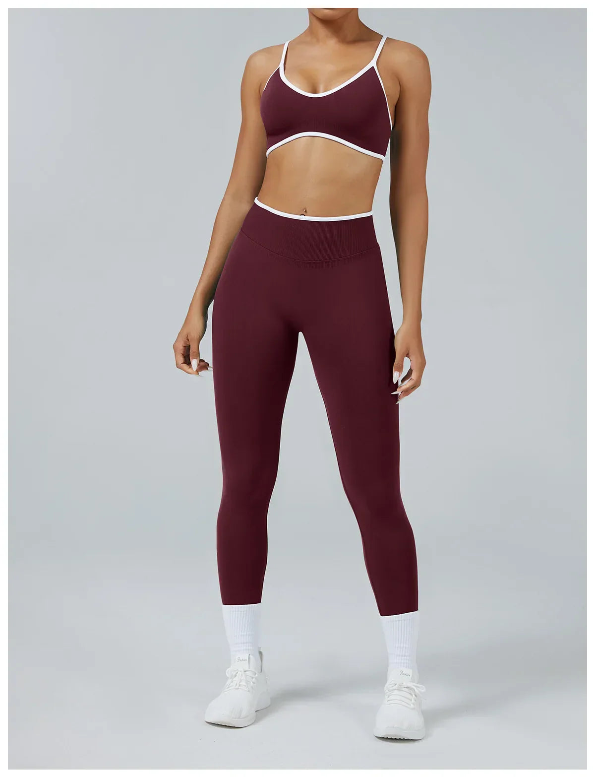Seamless Yoga Set Women Gym Clothing Scrunch Bum Legging Sports Bras Padded Tank Top Workout Outfits Fitness Sportswear Suits