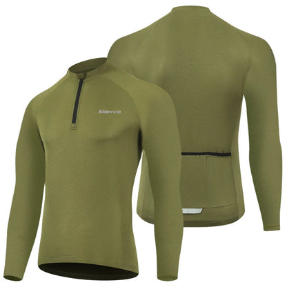 Men Cycling Jersey Long Sleeve Mountain Bike Shirt Three Pocket safty Reflective Cycling Jacket Sportswear Camisetas De Hombre