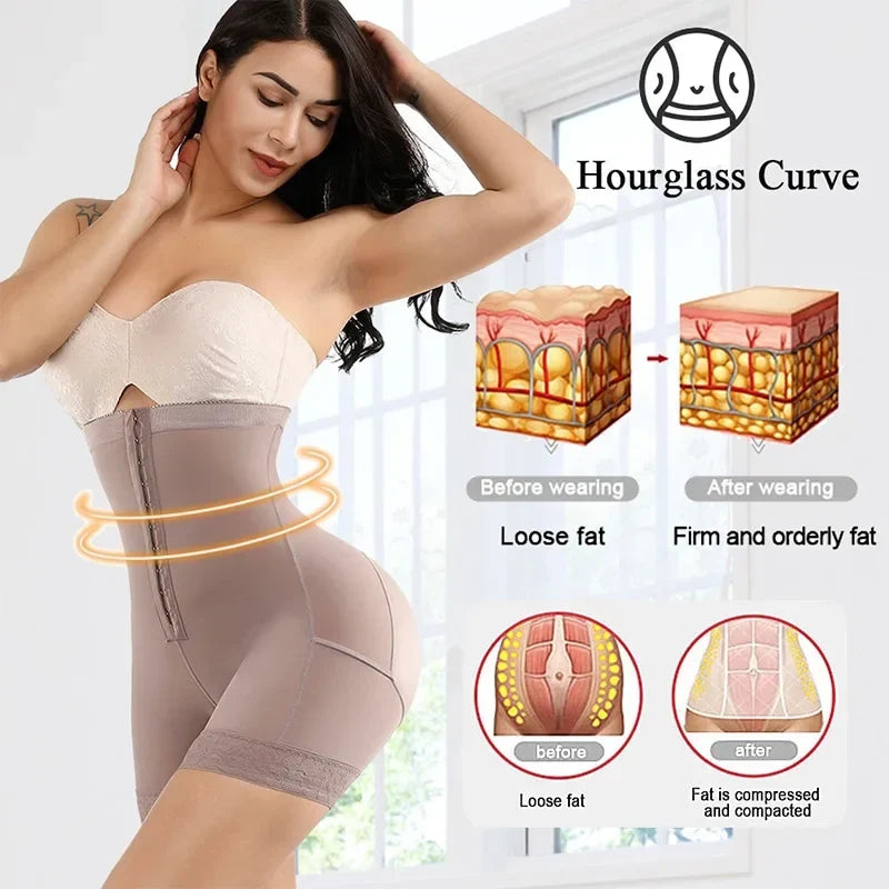 Fajas Colombianas Butt Lifter Shapewear High Waist Tummy Control Panties Waist Trainer Body Shaper