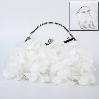 Flower Dinner Purse Designer Floral Chain Crossbody Bride Handbag Clutches Woman Petal Evening Party Clutch Wedding Dress Bag