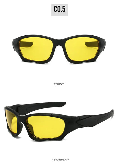 New UV400 Punk Men's Fashion Sport Sunglasses Cycling Driving Tactical Windproof  Coated Frame Fishing Riding Sun Glasses