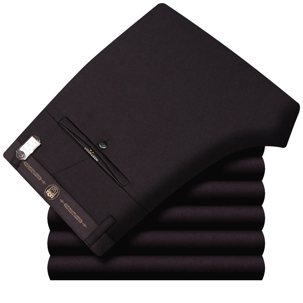 Mens Suit Pants Summer Thin Men Dress Pants Straight Business Office Mens Formal Pants Big Size Classic Trousers Male