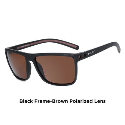 Retro Polarized Sunglasses for Men Lightweight TR90 Frame UV400 Protection Square Sun Glasses Night Vision Goggles
