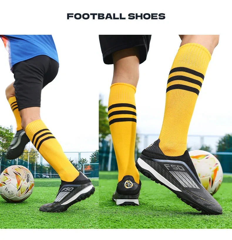 Men Soccer Shoes Training TF Match Futsal Ultralight Breathable Long Spikes Football Boots Indoor Sneakers Cleats Drop Shipping