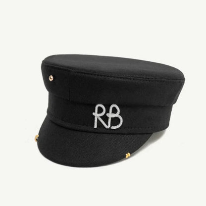 New  Women's Fashion Flat Cap British Retro Newsboy caps with Earrings Pierced Baker Boy Cap