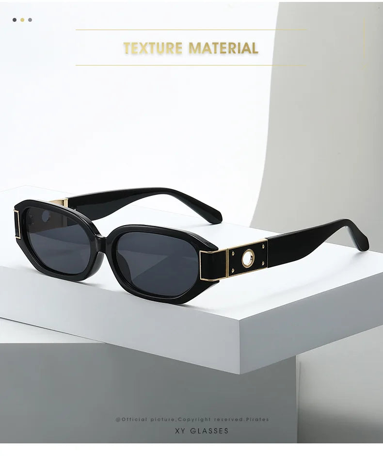European American Polygon Small Sunglasses UV Protection Sun Glasses Multi Color Lens Women Street Fashion Outdoor Beach Shades
