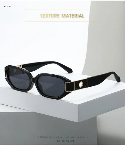 European American Polygon Small Sunglasses UV Protection Sun Glasses Multi Color Lens Women Street Fashion Outdoor Beach Shades