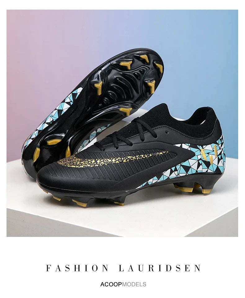 New Kid Match Boys Football Boots Sports Shoes Match Soccer Shoes Outdoor Sneakers Professional Non-Slip Comfortable Unisex