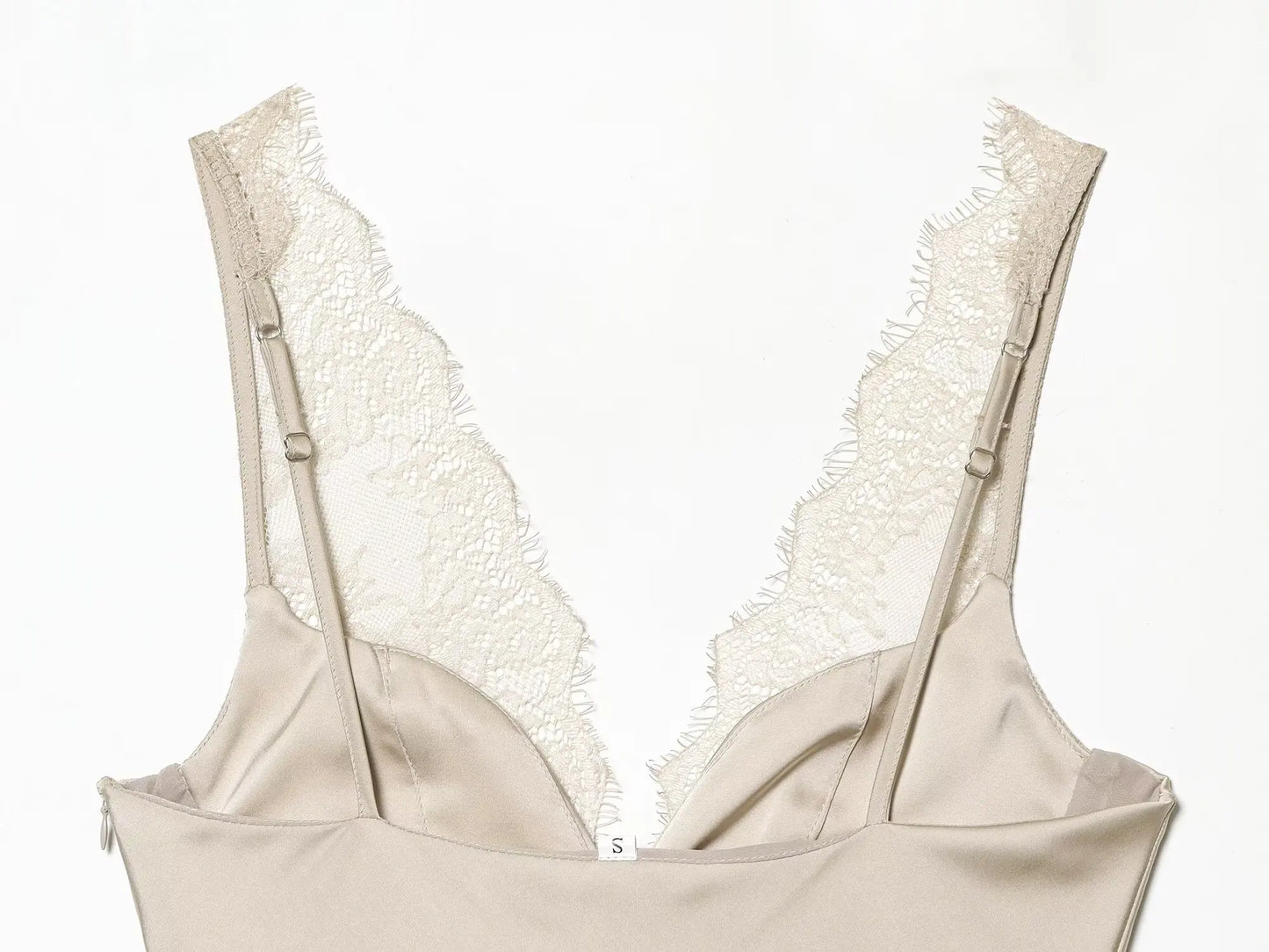 Elegant Women Lace Splice Sexy Satin Sling Tops 2026 Spring Summer Fashion Female V-Neck Backless Slimming Underwear Vest