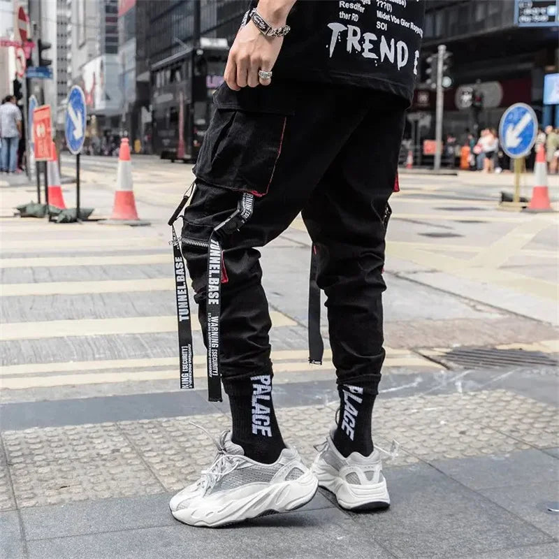 Mens Techwear Sweatpants Y2K Streetwear Jogging Pants Men Hip Hop Street Dance Casual Trousers Vintage Cargo Pant Pantalon Homme