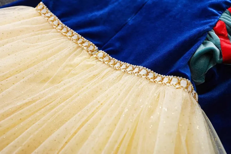 Kids Girl Snow White Dress Summer Short Sleeved Birthday Party Elsa Princess 2026 New Halloween Costume for Girls 2-8 Years Old