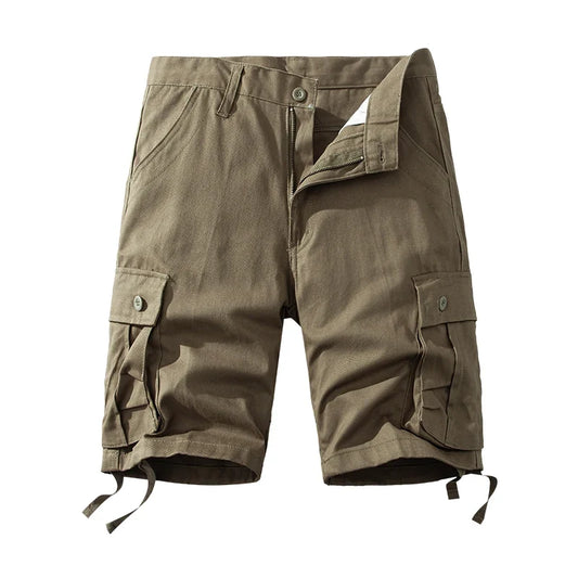 Men's Cotton Shorts Casual Sports Short Pants Tactical Bermuda Shorts American Style Knee Length Streetwear