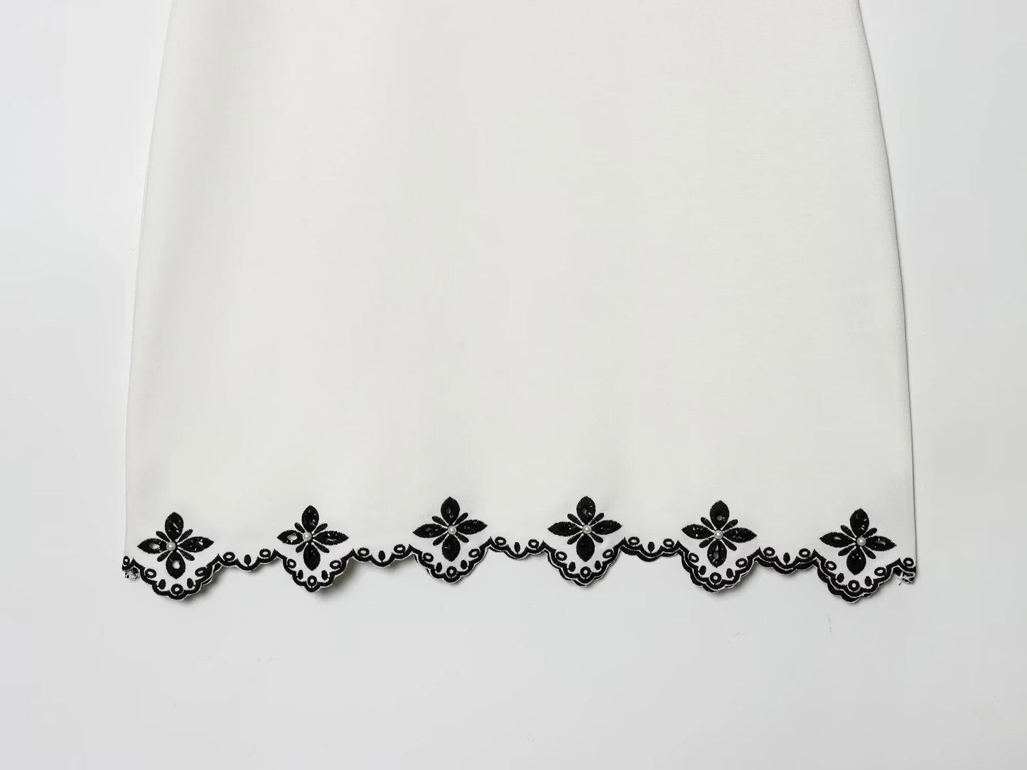 European and American style 2025 winter new women's clothing artificial pearl embroidery sleeveless short dress