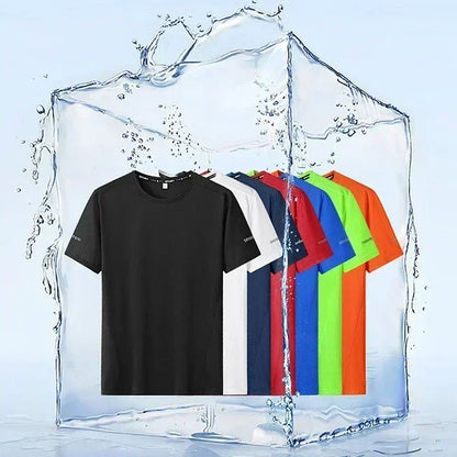 3pcs Summer Sport T-shirt for Men Plus Size 6XL/7XL Quick Dry Tees Oversized Round Neck Short Sleeve Fitness Running T-shirt